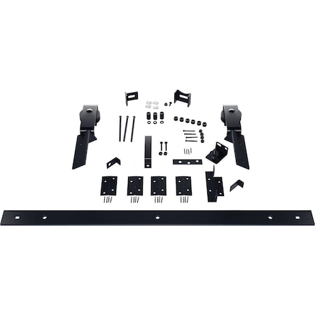 Ekena Millwork Barnfold J-Strap 2-Door Hardware Set for 1 1/4" to 1 3/8" Doors, Dark Gray GB6007M2HDG